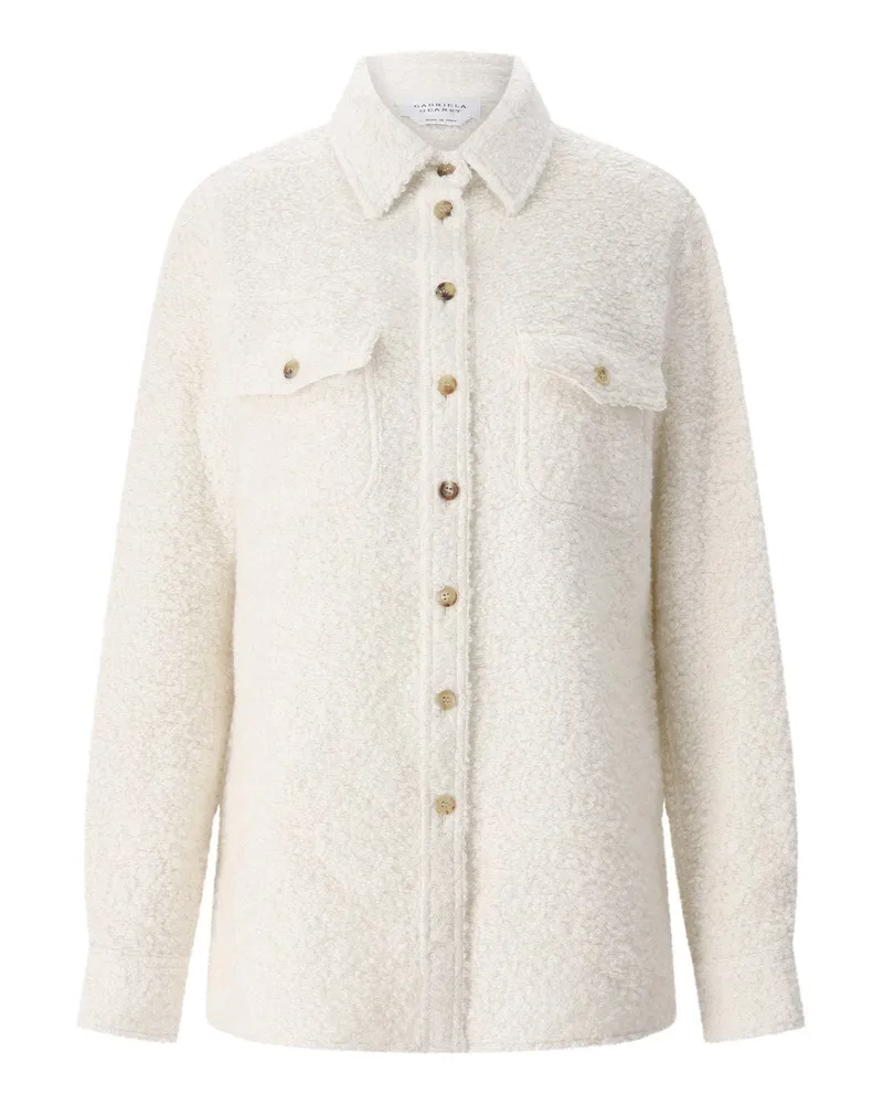 Gabriela Hearst Overshirt John Austin aus Kaschmir-Mix Creme
