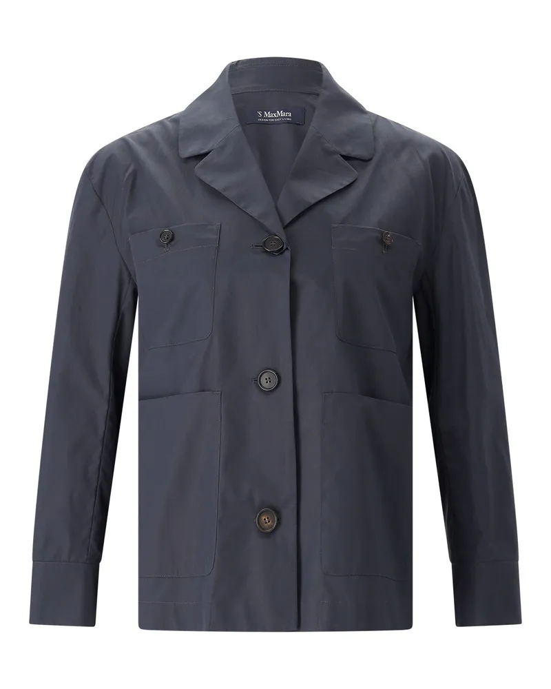 Max Mara Hemdbluse Renata aus Baumwolle Dunkelblau