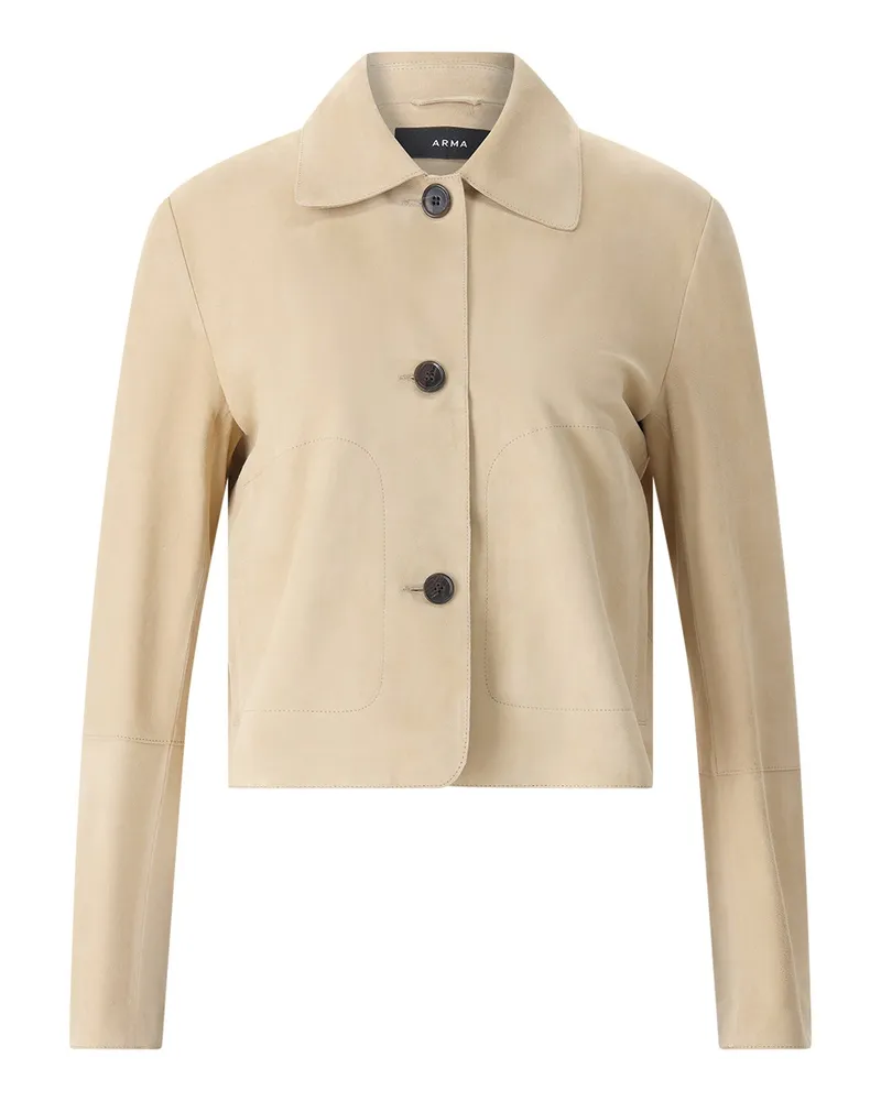 Arma Jacke Emy aus Veloursleder Beige