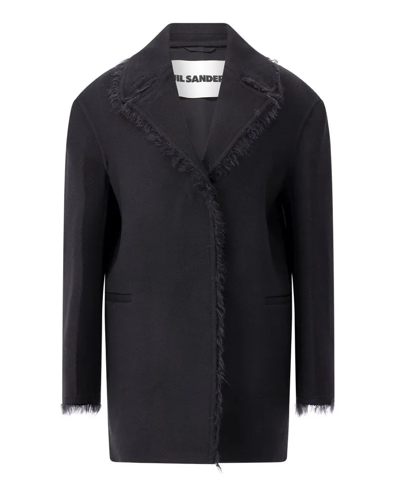 Jil Sander Kurzmantel aus Schurwolle Schwarz