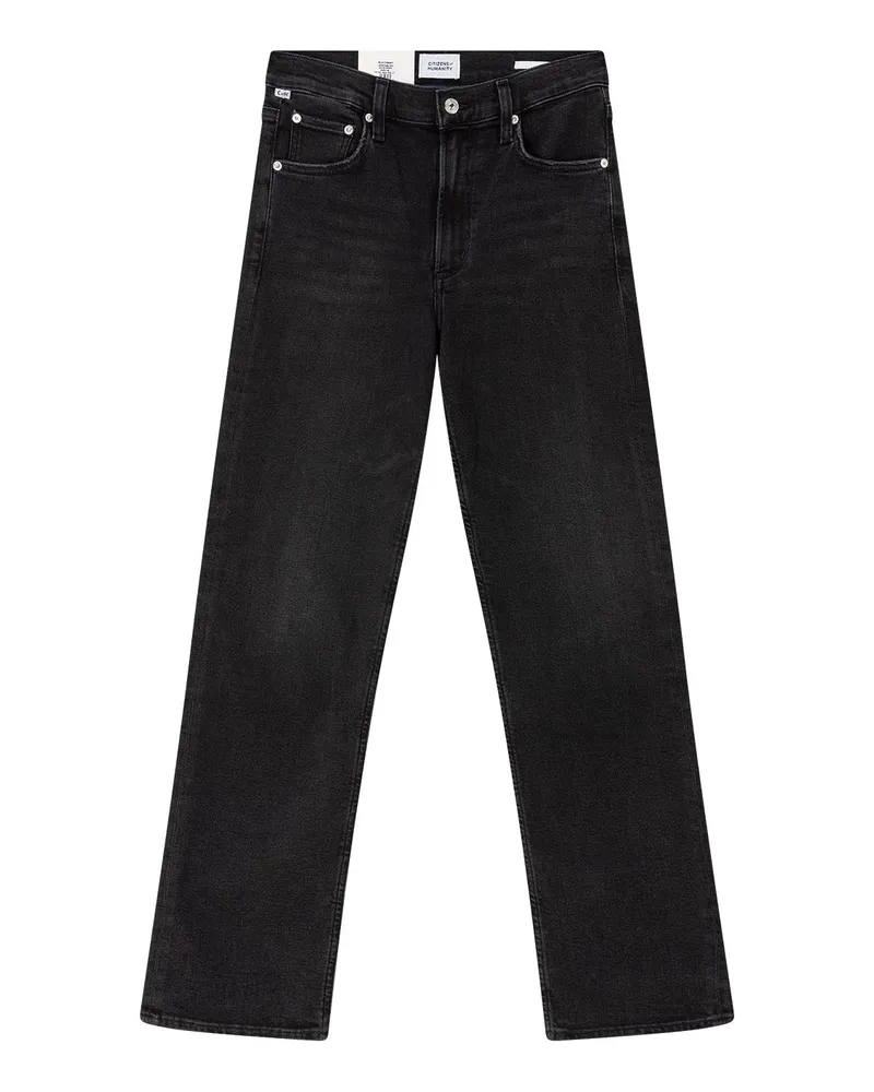Citizens of humanity Straight-Leg Jeans Palma aus Seide-Mix Schwarz