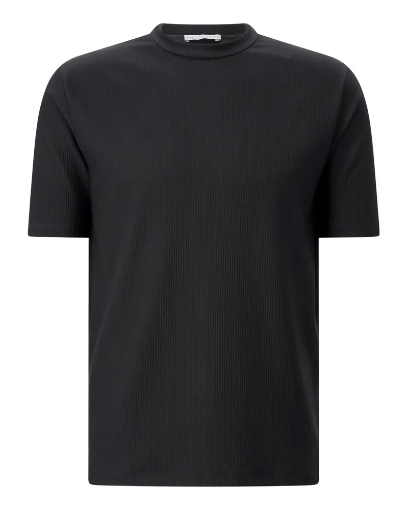 KIEFERMANN Geripptes T-Shirt Wardeno Schwarz