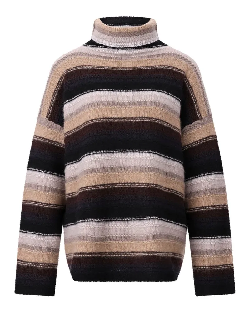 SMINFINITY Rollkragenpullover aus Kaschmir & Seide Braun