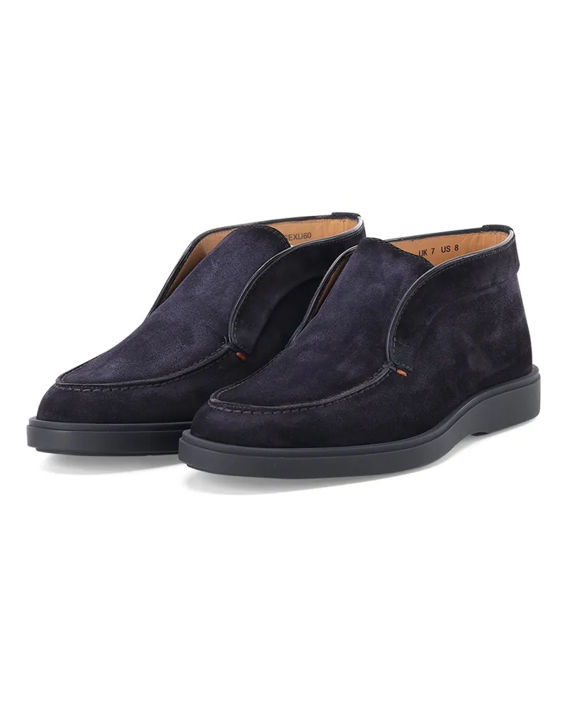 Santoni Mokassins aus Leder Navy