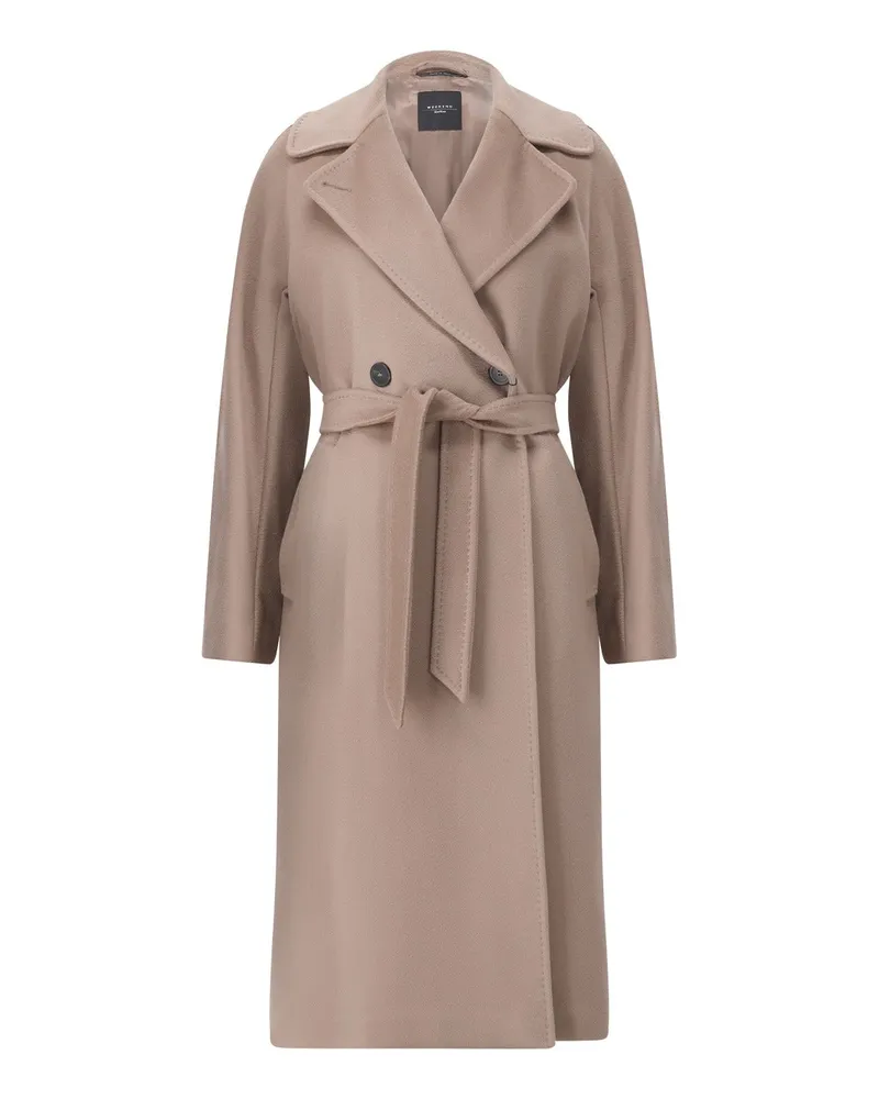 Max Mara Mantel Resina aus Schurwolle Hellbraun
