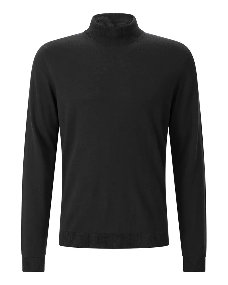 Roberto Collina Rollkragenpullover aus Merinowolle Schwarz