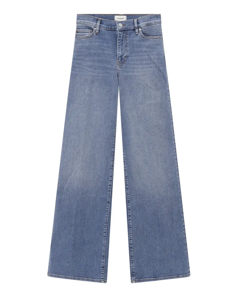 Frame Denim Jeans Le Slim Palazzo Long Blau