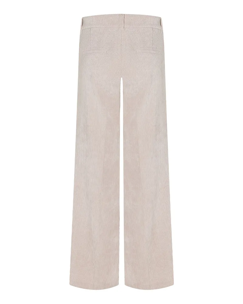 Cambio Straight-Fit Hose Amelie aus Cord Beige