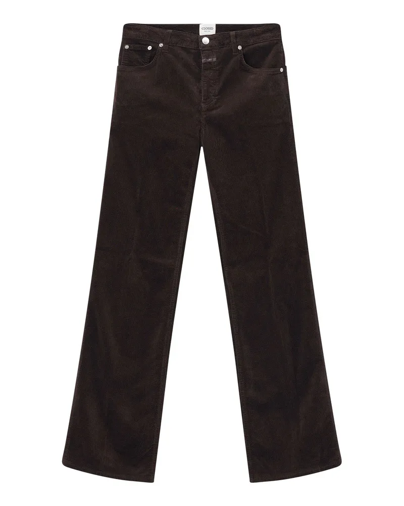 Closed Cordhose Gillan aus Baumwoll-Mix Dunkelbraun