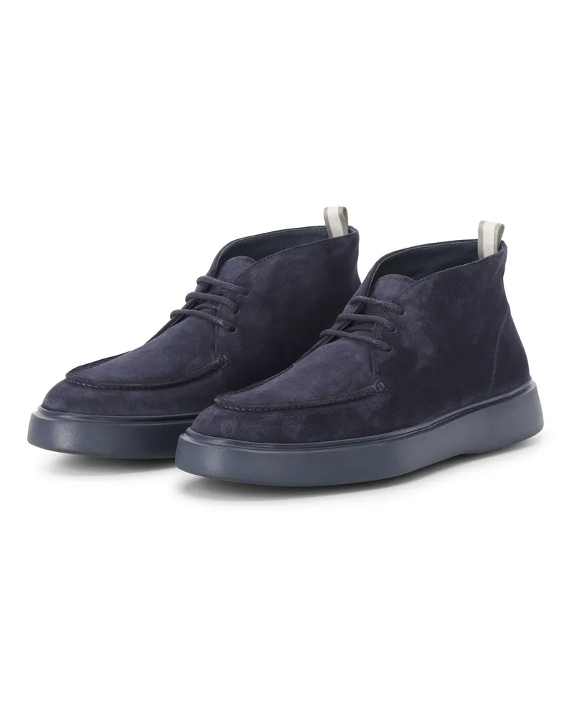 Officine Creative Italia Desertboot Frame aus Veloursleder Dunkelblau