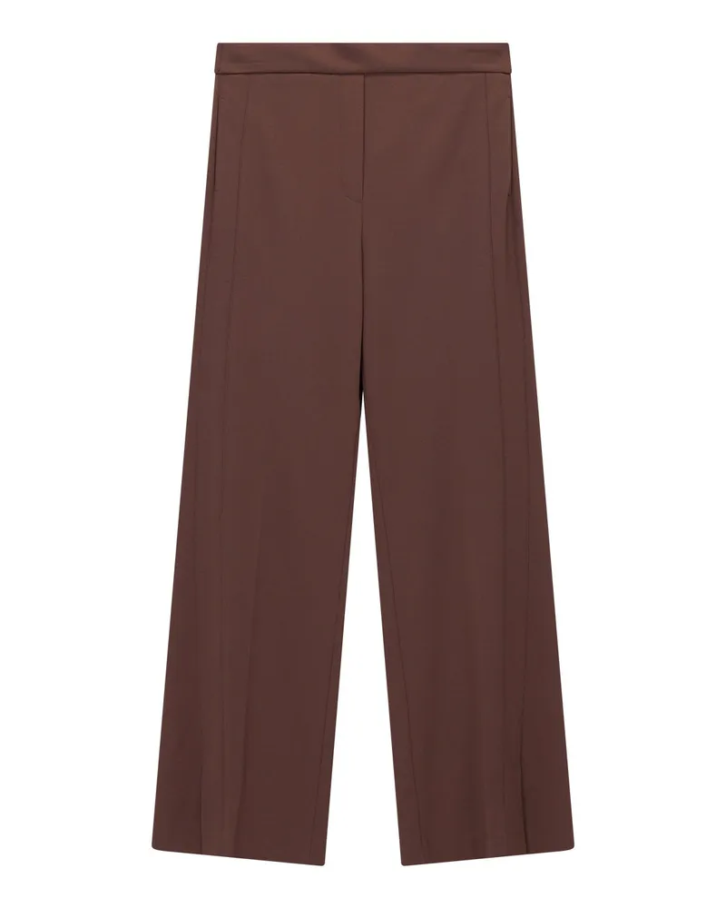Luisa Cerano Wide-Leg Hose aus Viskose-Mix Braun