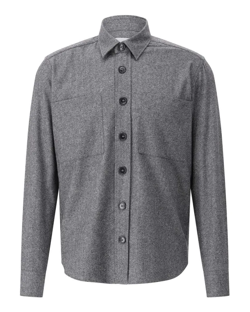 PT TORINO Overshirt aus Wolle & Kaschmir Grau