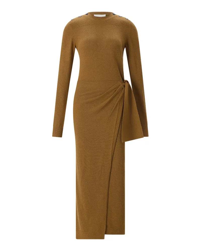 Isabel Marant Maxikleid Jozira aus Feinstrick Braun