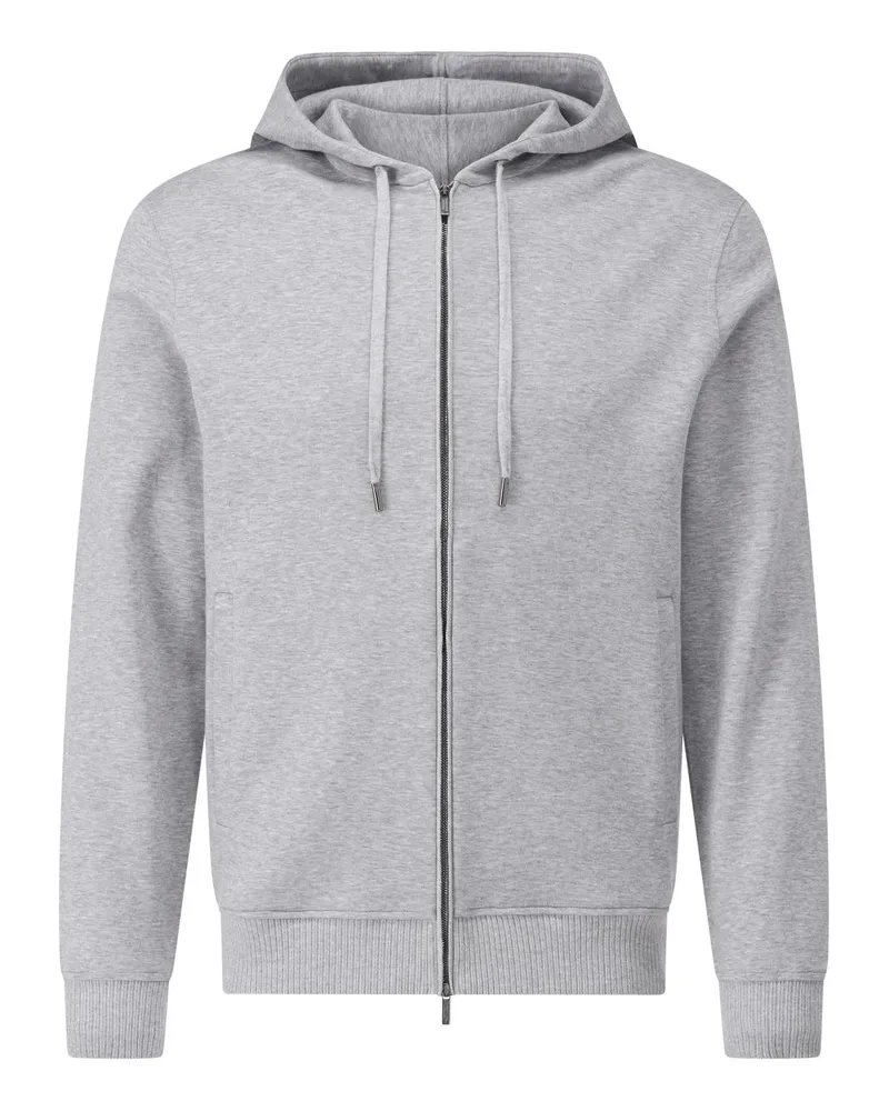 Maurizio Baldassari Sweatjacke mit Kapuze Hellgrau