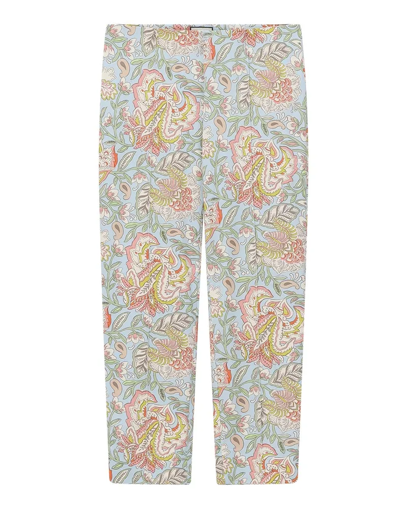 SEDUCTIVE  Hose Capri mit floralem Muster Blau