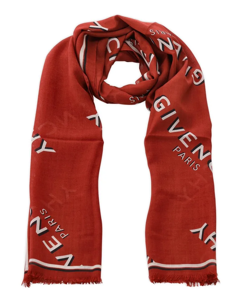 Givenchy Schal aus Wolle & Seide Rot
