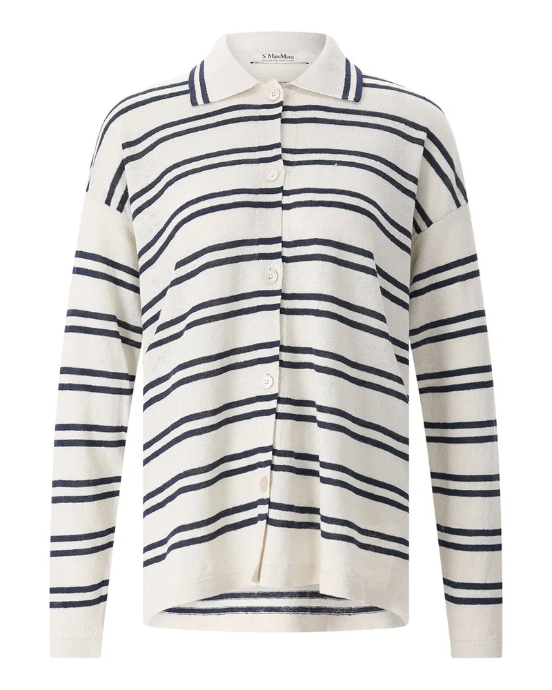 Max Mara Gestreifte Hemdbluse Origine Beige