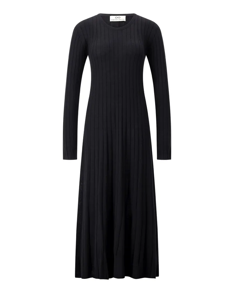 SMINFINITY Midi Wollkleid Schwarz