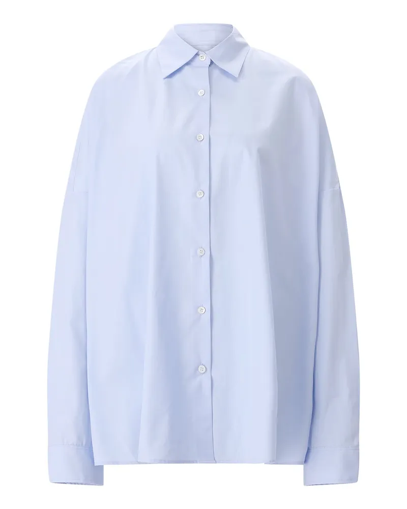 Dries van Noten Hemdbluse Casia aus Baumwolle Hellblau
