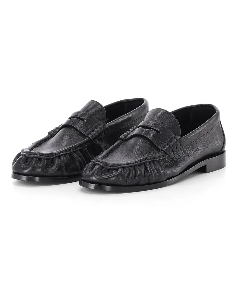 Saint Laurent Loafer aus Leder Schwarz