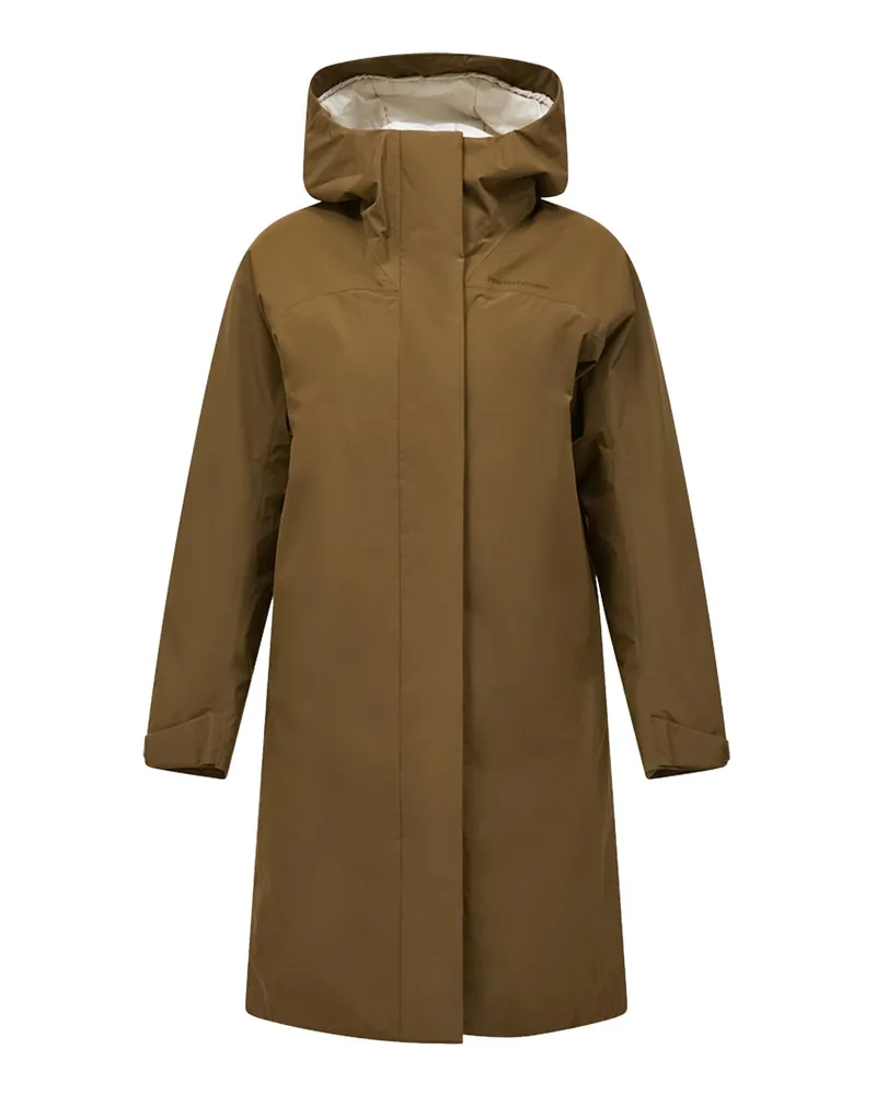 Peak Performance Parka Treeline mit Kapuze Graugrün