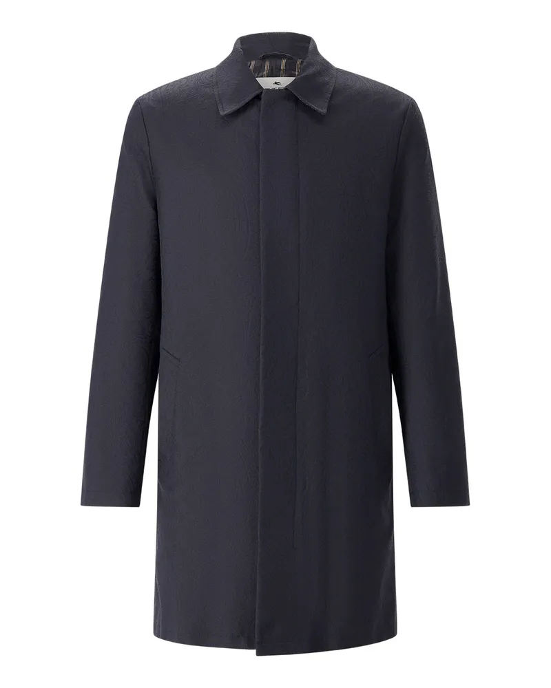 Etro Mantel im Paisley-Design Dunkelblau