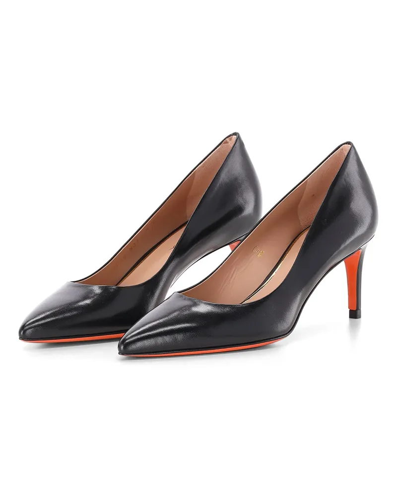 Santoni Pumps aus Leder Schwarz