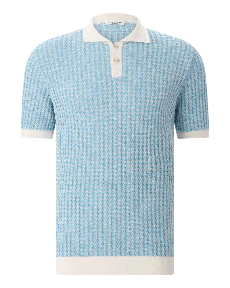 Phil Petter Poloshirt aus Baumwollstrick Blau