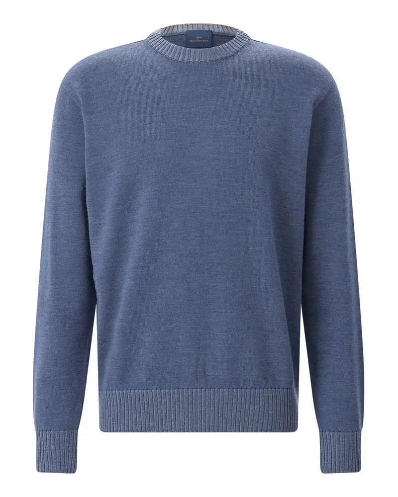 Paul & Shark Strickpullover aus Schurwolle Blau