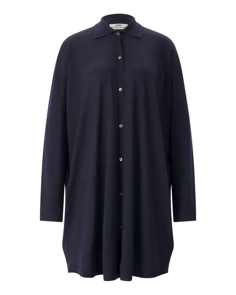 SMINFINITY Strickjacke aus Merinowolle Dunkelblau