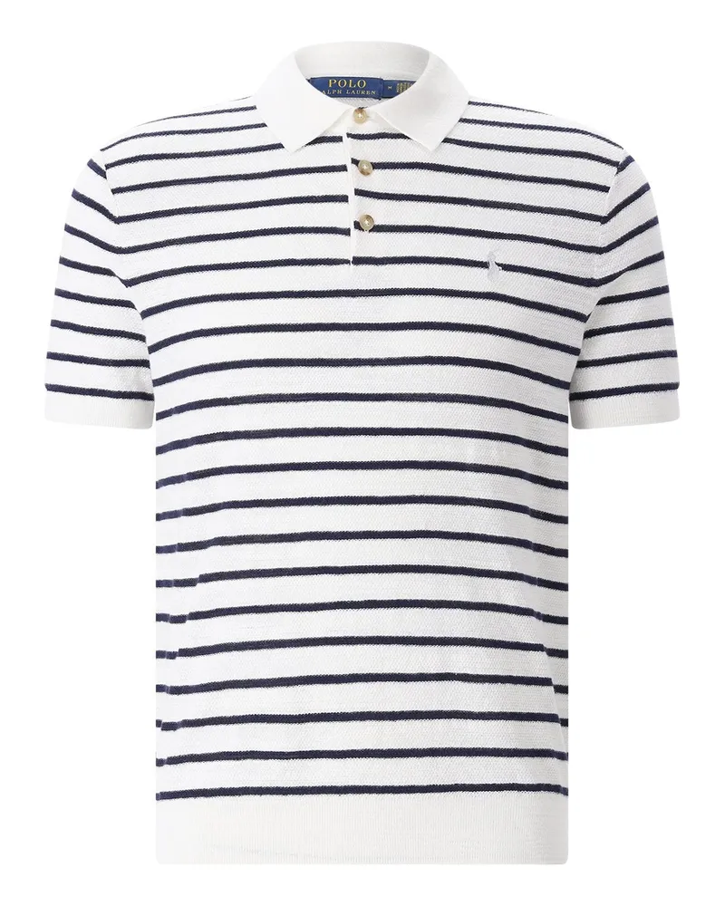 Ralph Lauren Gestreiftes Poloshirt Weiß