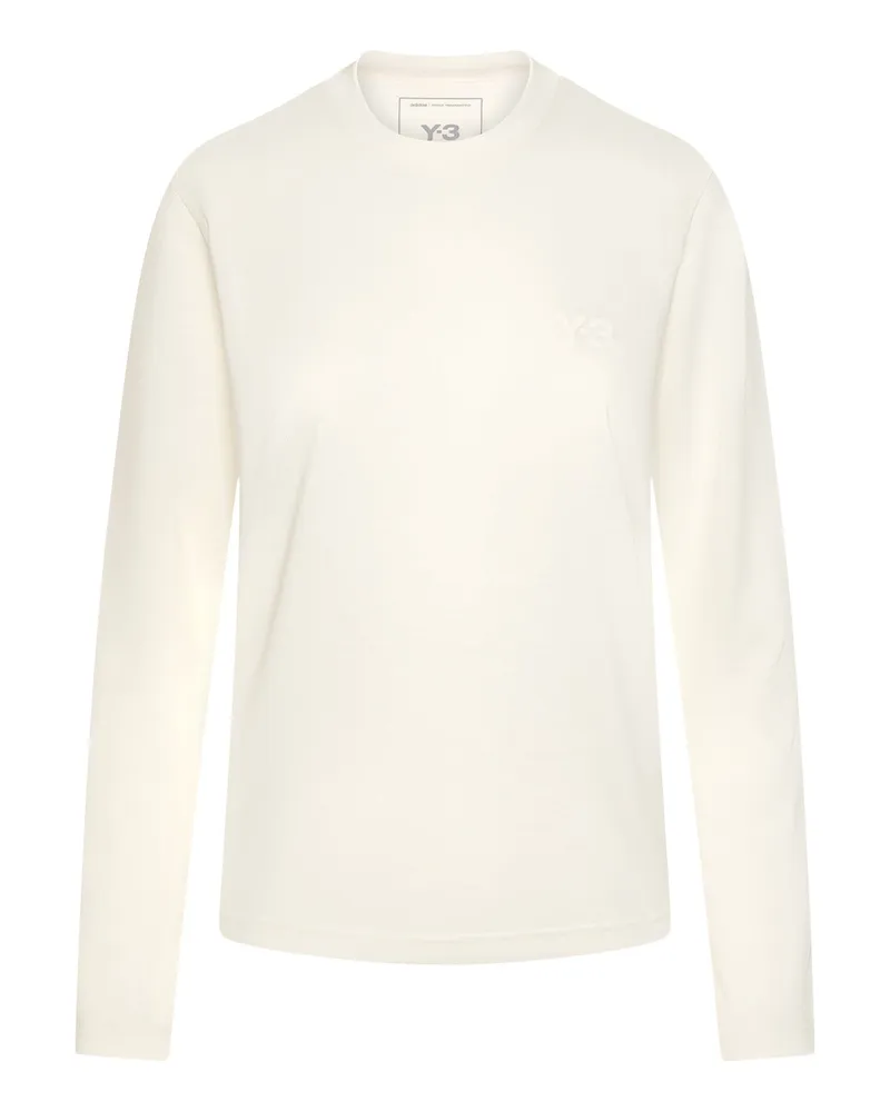 Y-3 Regular Longsleeve mit Logo Creme