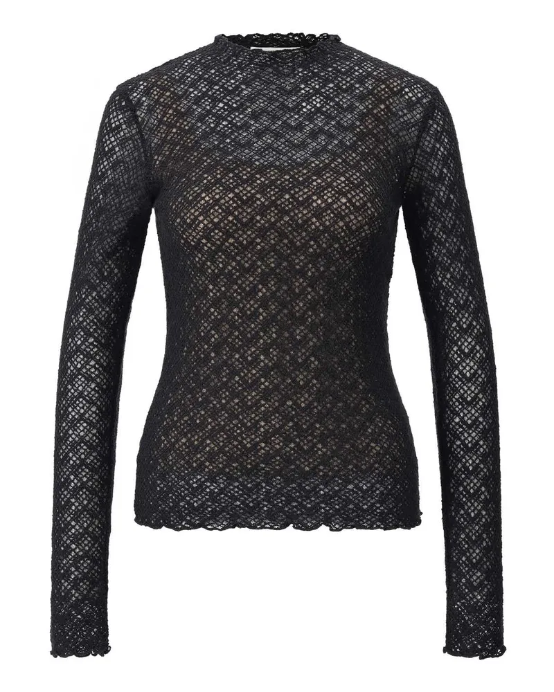 Vince Longsleeve aus Spitze mit Innenfutter Schwarz