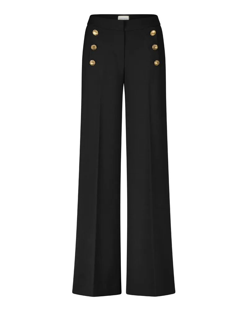 SEDUCTIVE  Marlenehose Bridget mit Knöpfen Schwarz
