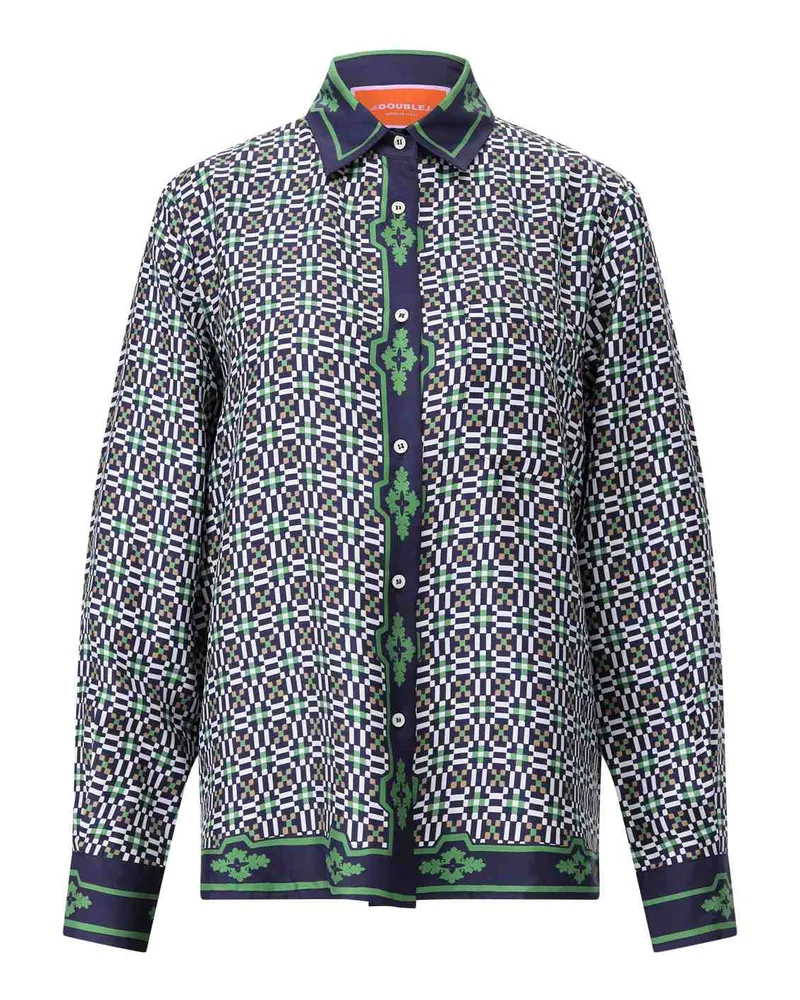 La DoubleJ Seidenbluse mit Muster Multicolor