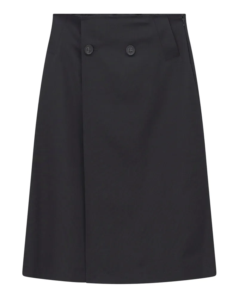 Maison Margiela Midirock aus Woll-Mix Schwarz