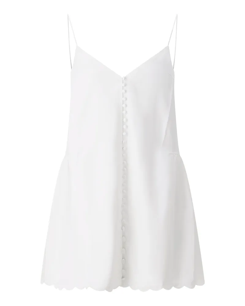 ROTATE Birger Christensen Mini-Kleid mit Spaghetti-Trägern Weiß