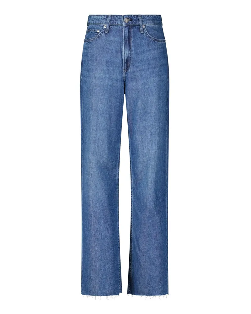 Rag & Bone Wide-Leg Jeans The Logan Blau