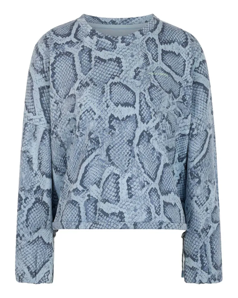 Marc Cain Sweatshirt mit Animal Print Blau