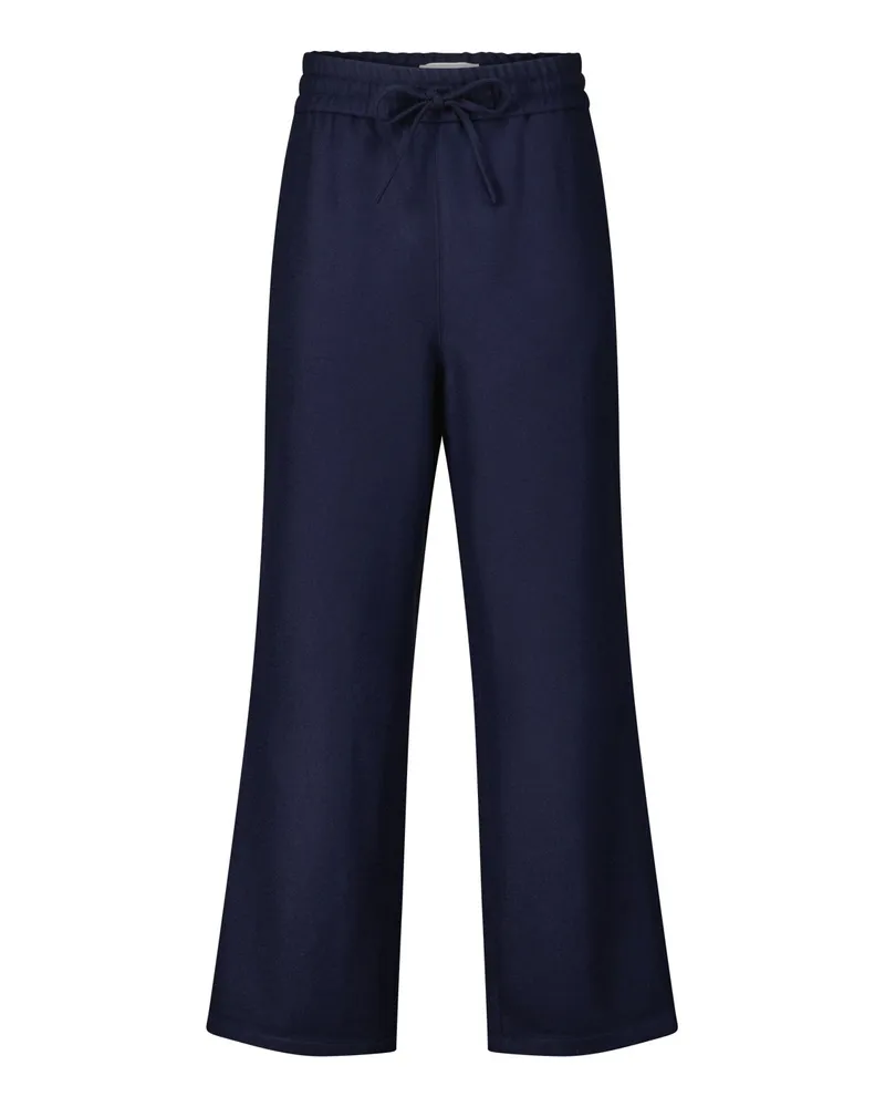 AMI Paris Hose aus reiner Schurwolle Dunkelblau