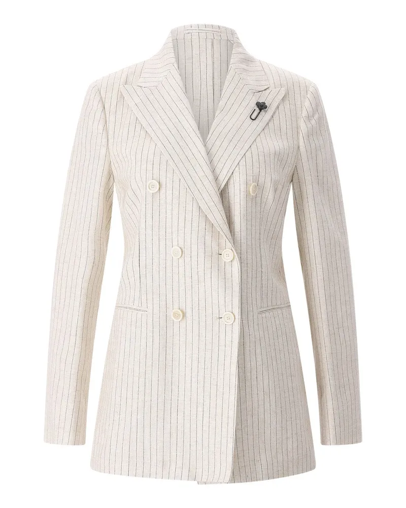 LARDINI Blazer mit Nadelstreifen Beige