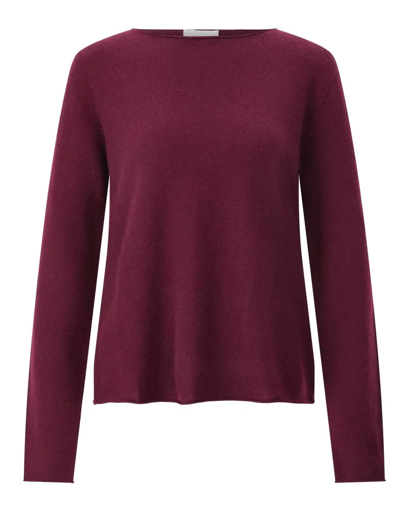ALLUDE Strickpullover aus Kaschmir Dunkelrot