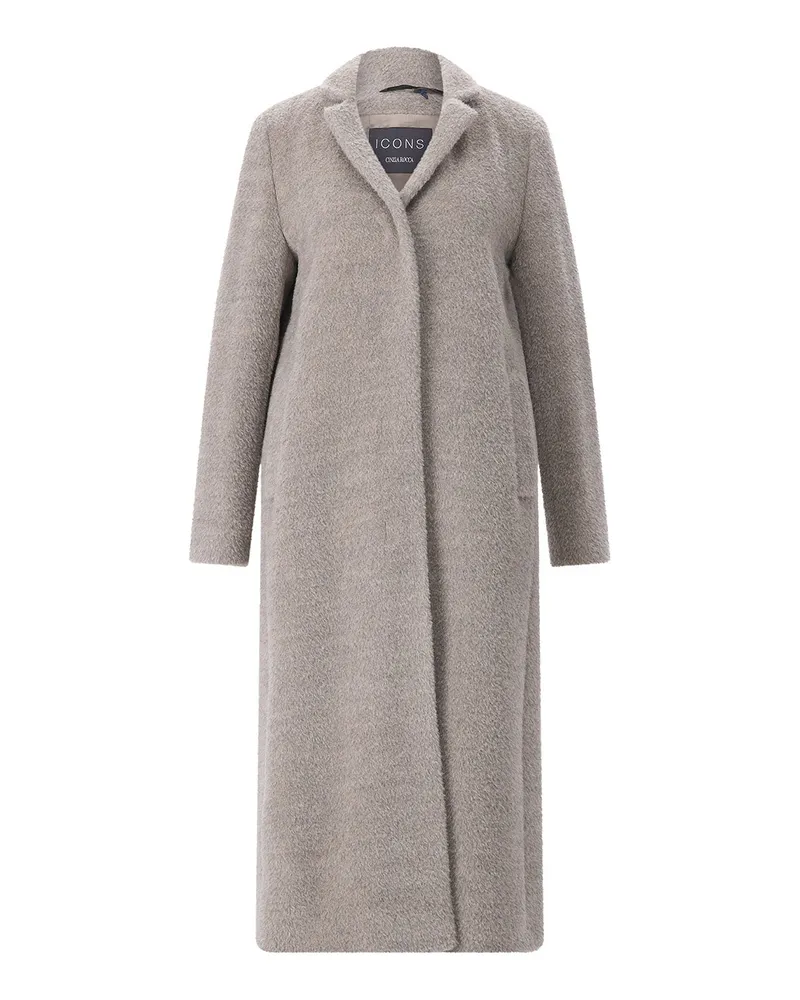 Cinzia Rocca Mantel aus Schurwoll-Alpaka-Mix Creme