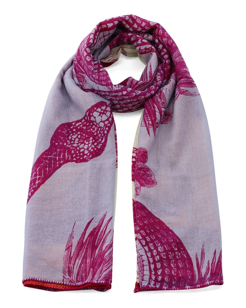 Friendly Hunting Schal Garden Eden aus Kaschmir Lila