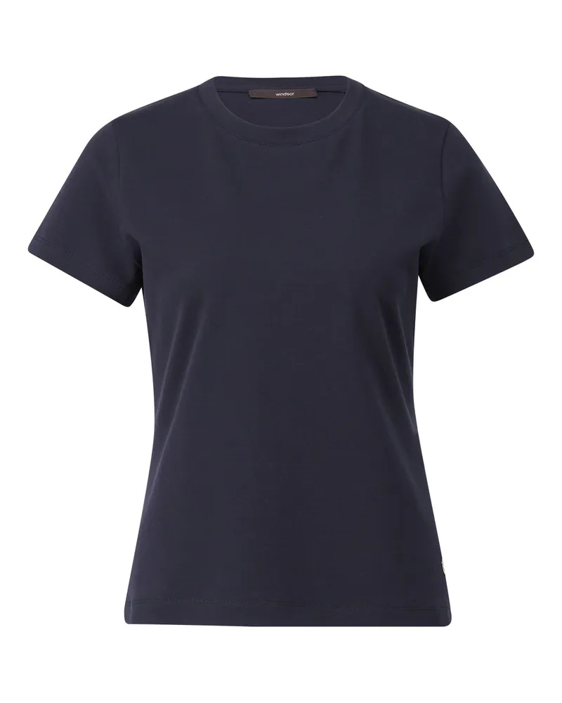 windsor. T-Shirt aus reiner Baumwolle Dunkelblau