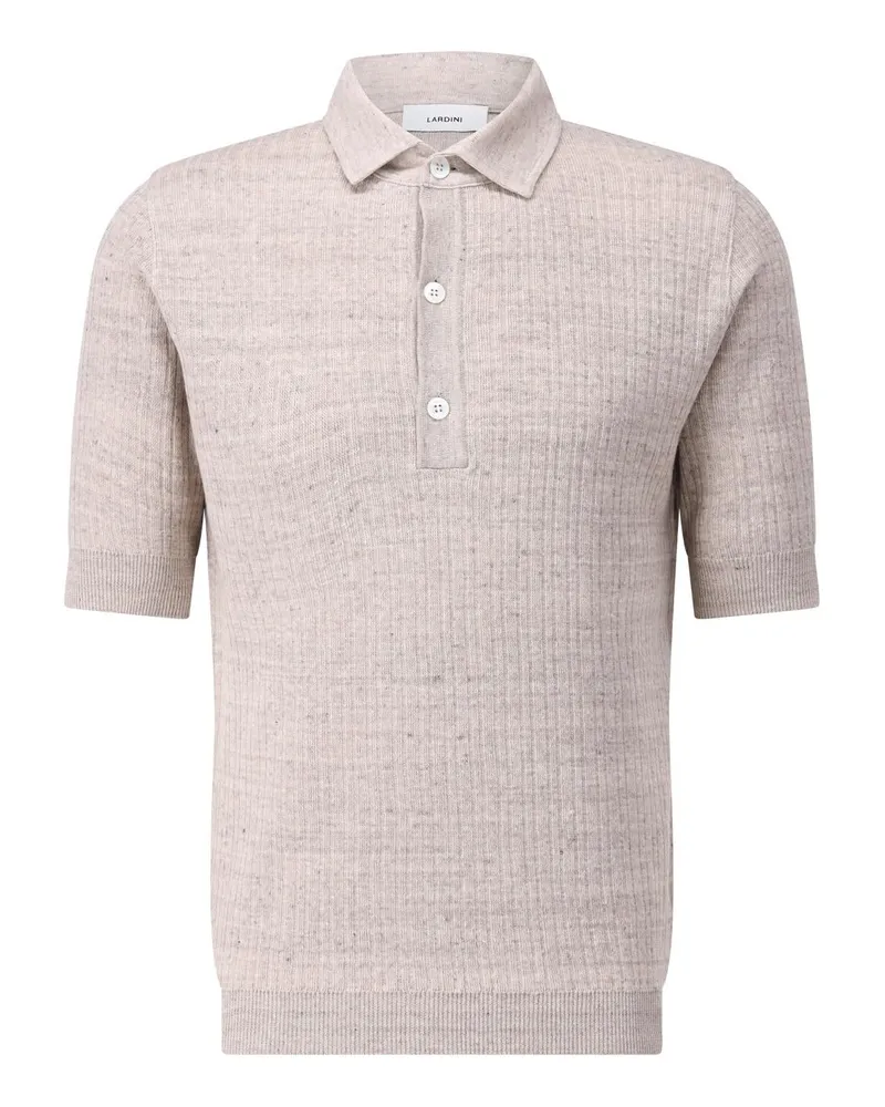 LARDINI Poloshirt aus Leinenmix Beige