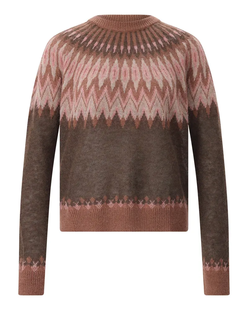 Roberto Collina Pullover aus Alpaka-Woll-Mix Rot