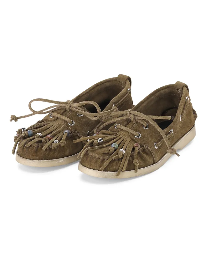 Golden Goose Mokassin aus Veloursleder Braun