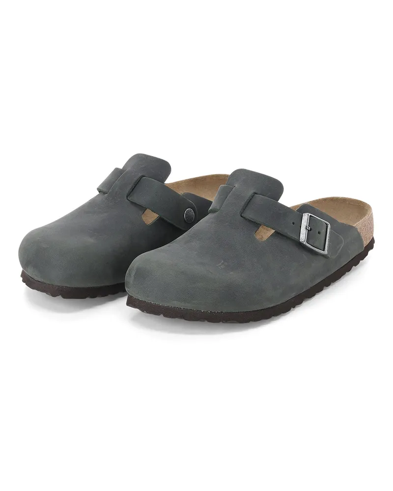 Birkenstock Pantoletten Boston BS aus Leder Grün