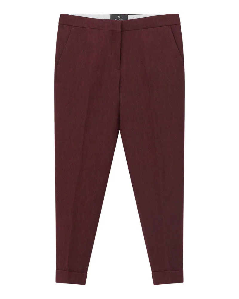 Etro Hose aus Woll-Mix Rot